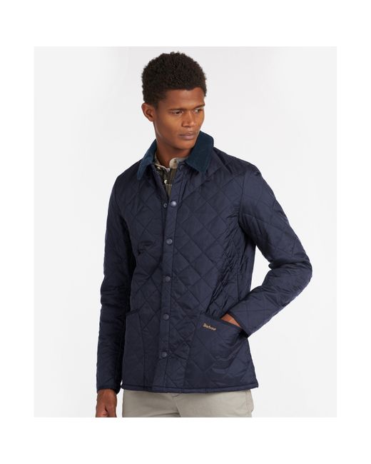 Barbour Blue Heritage Liddesdale Diamond Quilted Long Sleeve Quilted Jacket for men