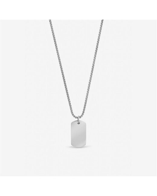 Inicio Metallic Waterproof Dog Tag Necklace for men