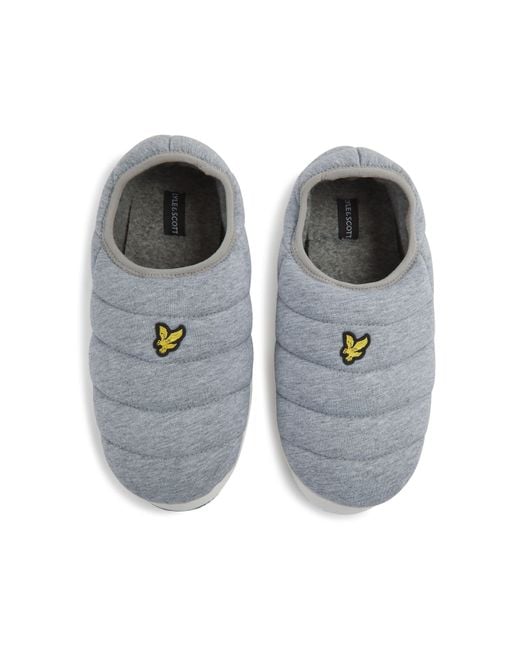 Lyle & Scott White Moccasin Slippers for men