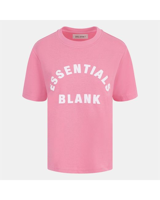 Blank Essentials Pink Blank Arched Print Puff T-Shirt Ladies
