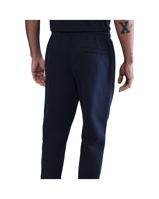 Nike Blue Club Cuff Pant Closed Hem Jersey Jogging Bottoms for men
