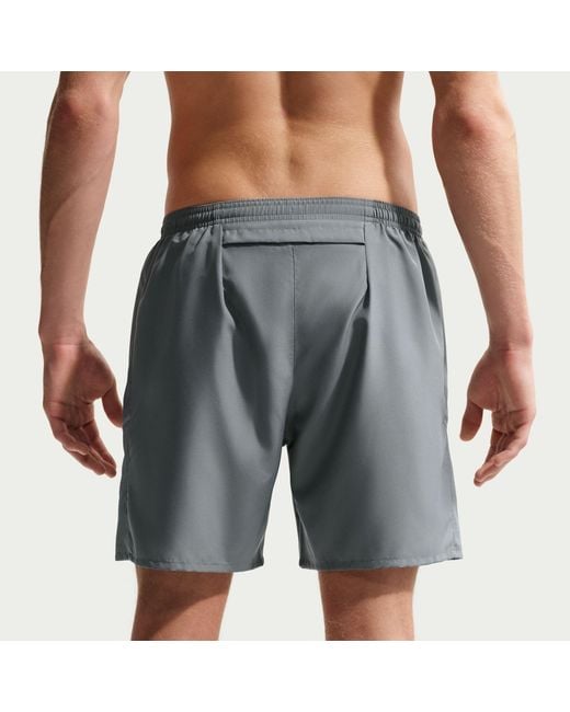 Nike Gray Miler 7 Performance Running Shorts for men