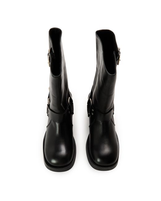 Steve Madden Black Blessing Motorcycle Boots With Block Heel