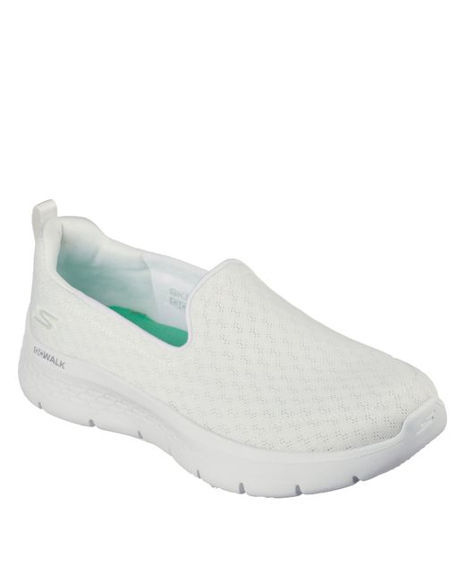 Skechers White Slip On Trainers