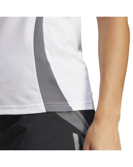 Adidas White Tiro24 Collared Neck Short Sleeve Polo Shirt
