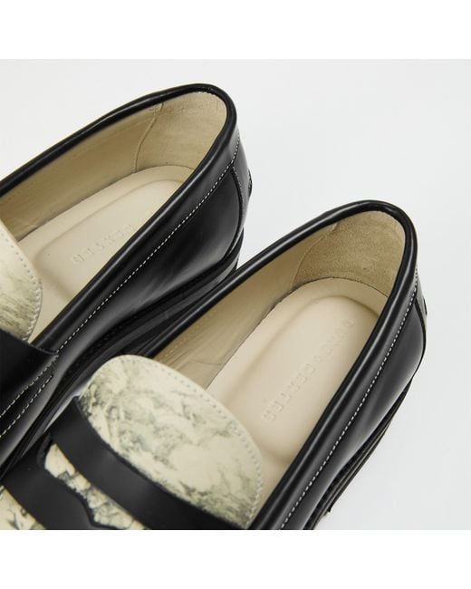 Duke & Dexter Black Slip-On Loafers for men