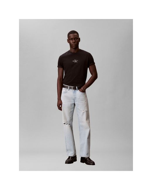 Calvin Klein Black Mlogo Graphic T-Shirt for men