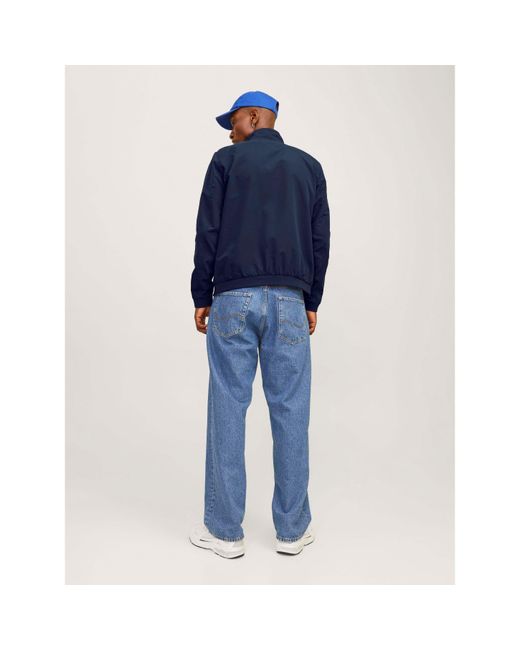 Jack & Jones Blue Rush Harrington Bomber Jacket for men