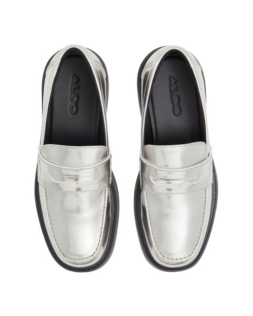 ALDO Metallic Verima Slip-On Flat Loafers