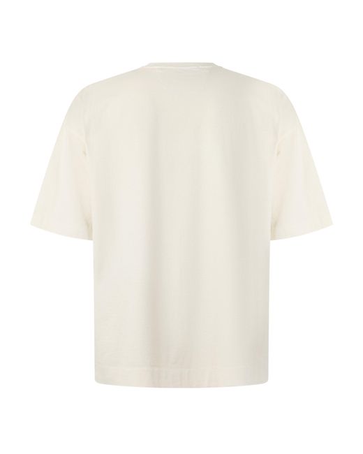 C P Company White Cp Logo T-Shirt Sn64 for men