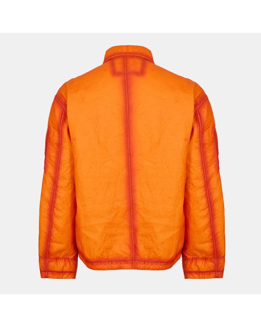 C P Company Orange Feltro Bi Film Jacket for men