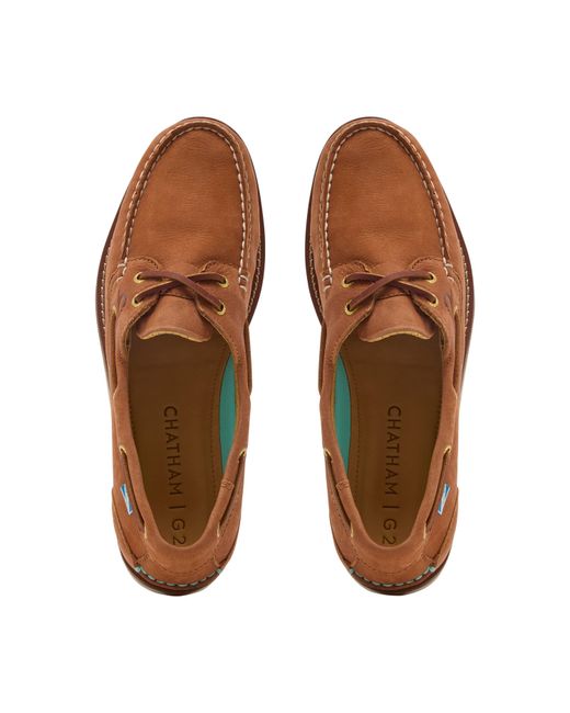 Chatham Brown Boat Shoes for men
