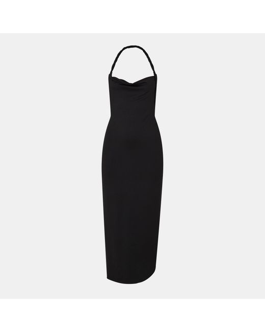 Missy Empire Black Twist Back Slinky Maxi Dress