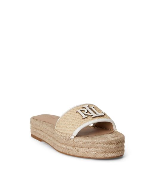 Ralph Lauren Natural Flatform Sandals