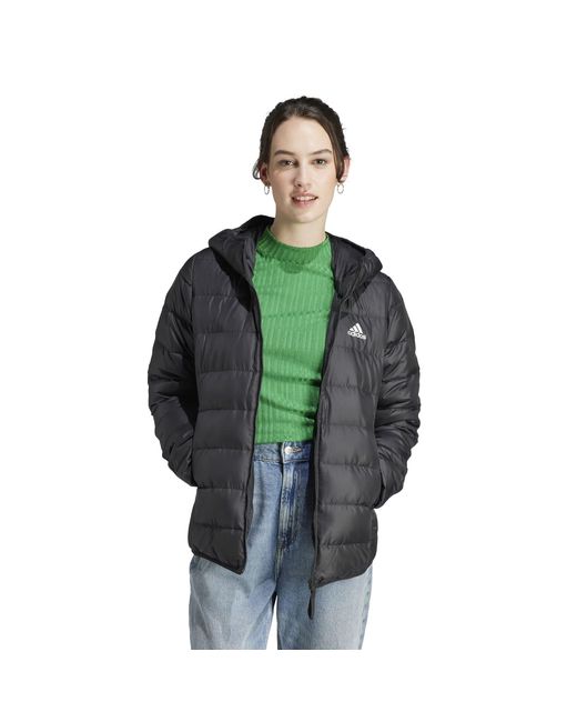 Adidas Gray Essentials Light Water Resistant Duck Down Slim Fit Down Jacket