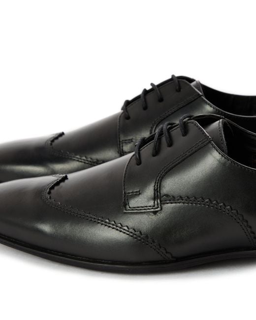 Lambretta Black Blair Derby Shoes for men