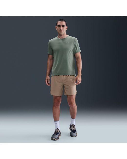 Nike Green Miler Running Top for men