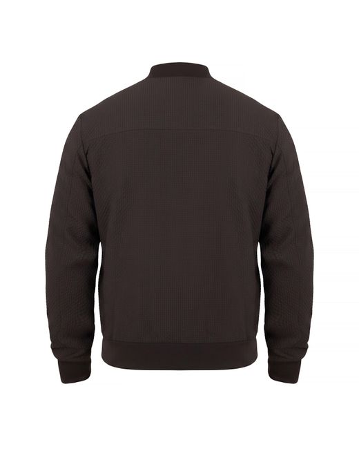 Brave Soul Black Seersucker Bomber Jacket for men
