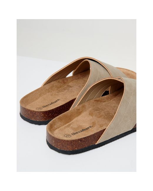Threadbare Natural Atlante Flat Sandal for men