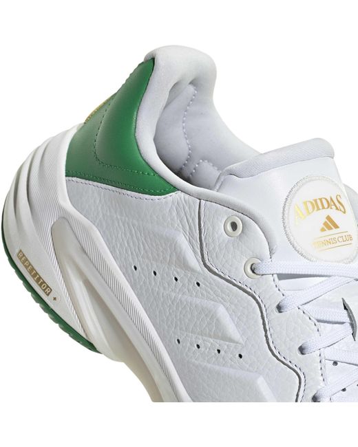 Adidas White Barricade 13 Leather Tennis Shoes for men
