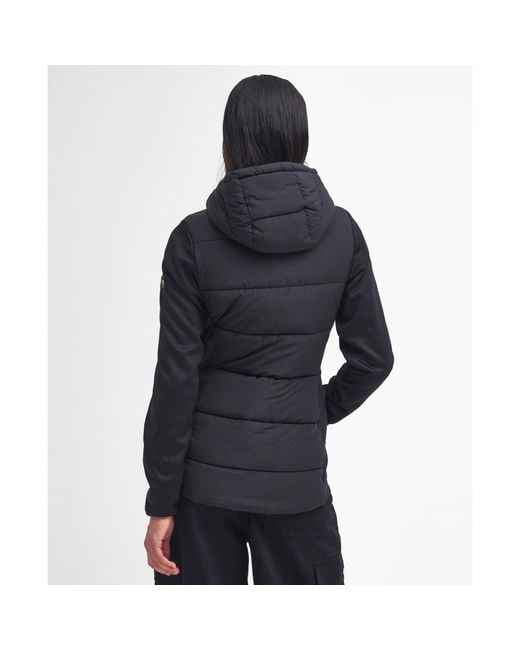 Barbour Blue Bondar Quilted Hooded Hybrid Jacket