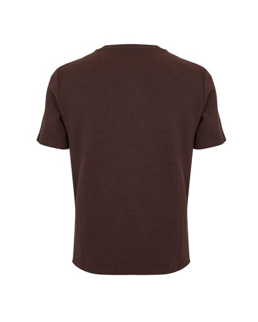 Boss Brown Bodywear Waffle T-Shirt With Structured Design for men