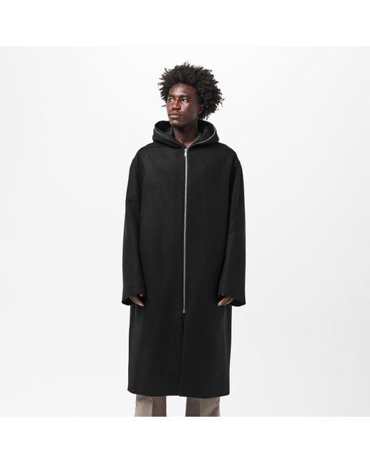 Rick Owens Black Mac Overcoat for men