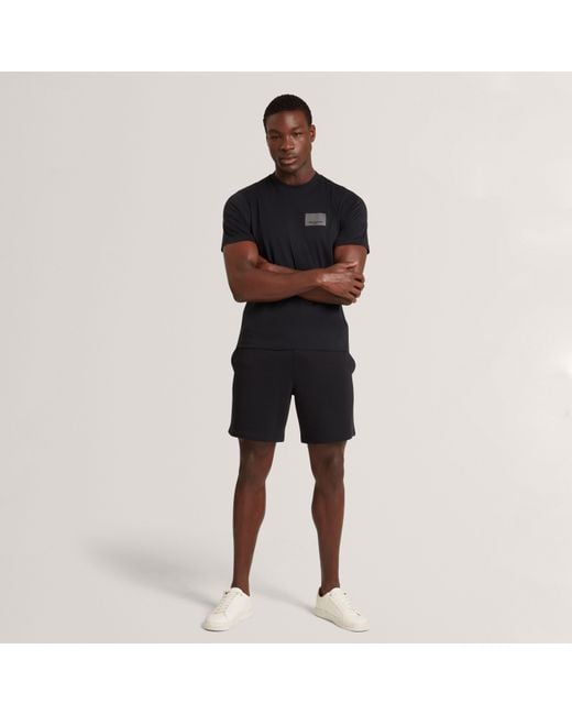 Ted Baker Black Ss Box Graphic Logo Tee for men