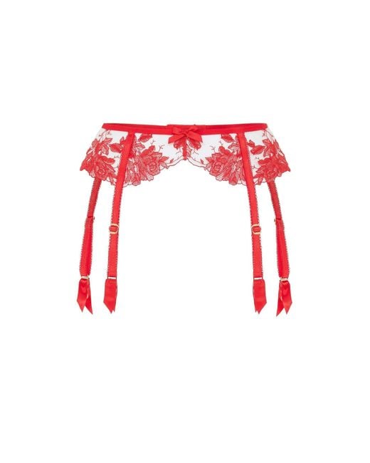 Agent Provocateur Red Elvie Suspender