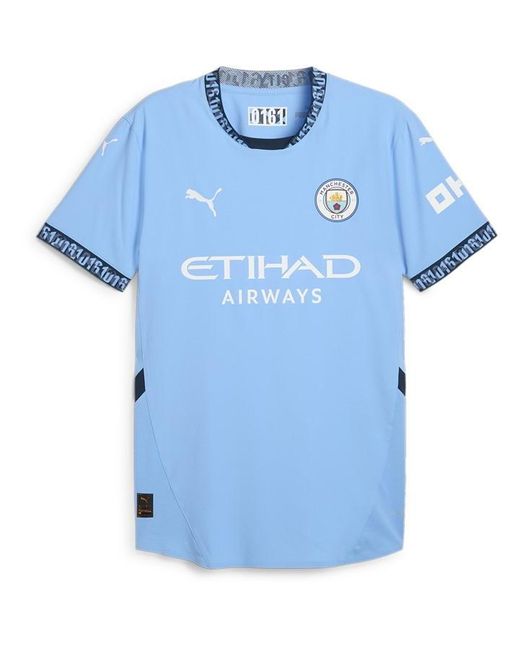 PUMA Blue Manchester City Authentic Home Shirt 2024 2025 for men