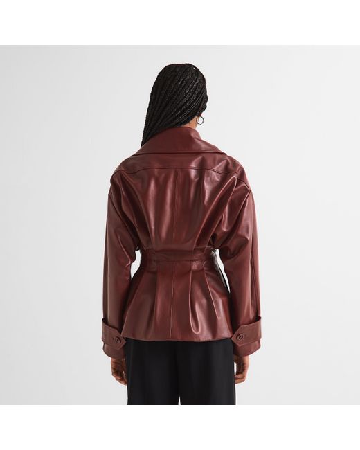 Balenciaga Purple Leather Jacket