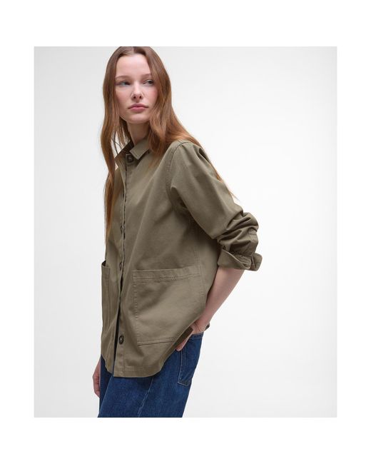 Barbour Green B.Li Lyndale Relaxed Fit Overshirt
