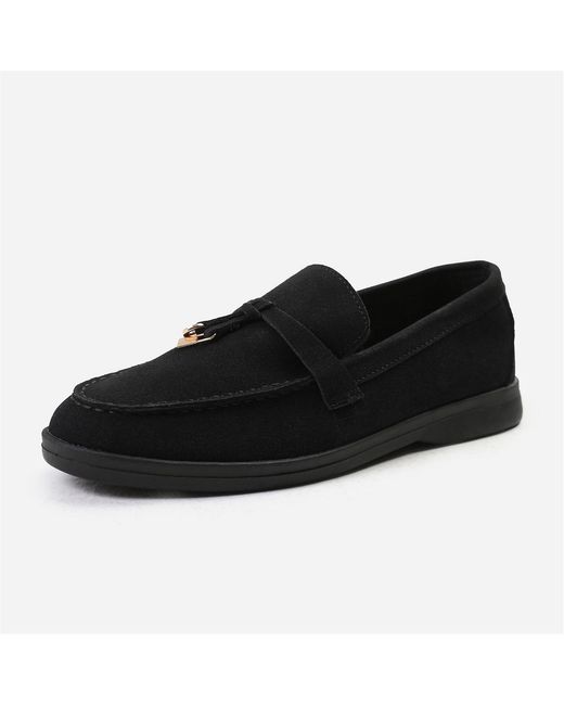 Where's That From Black Wheres Slip On Trim Loafers