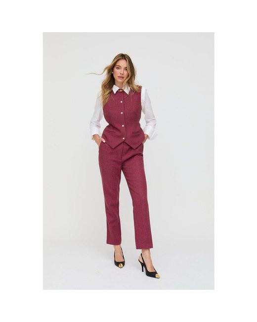 Lily and Lionel Lily Pandora Tapered Herringbone Print Trouser