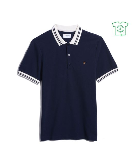 Farah Blue Stntn Ss Polo Sn99 for men