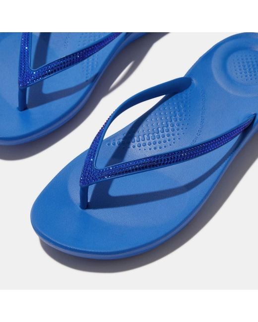 Fitflop Blue Iqushion Sparkle Flip-Flop