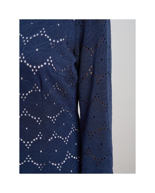 Gina Bacconi Blue Mirabella Three-Quarter Sleeve Dress