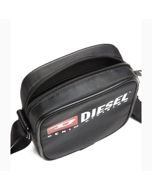 DIESEL Black Rinkee Logo Print Crossbody Bag for men