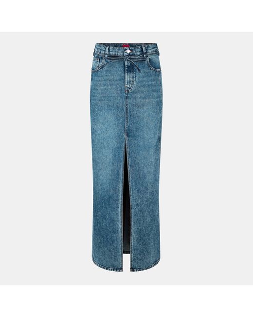 HUGO Blue Getini Denim Skirt