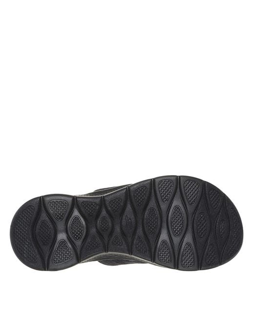 Skechers Black Crossband Memory Foam Flip Flops