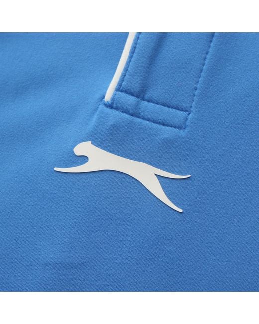 Slazenger 1881 Blue Tennis Short Sleeve Performance Polo Shirt for men
