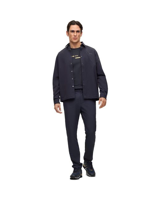 Boss Blue Hugo Commuter Slim Fit Trousers for men