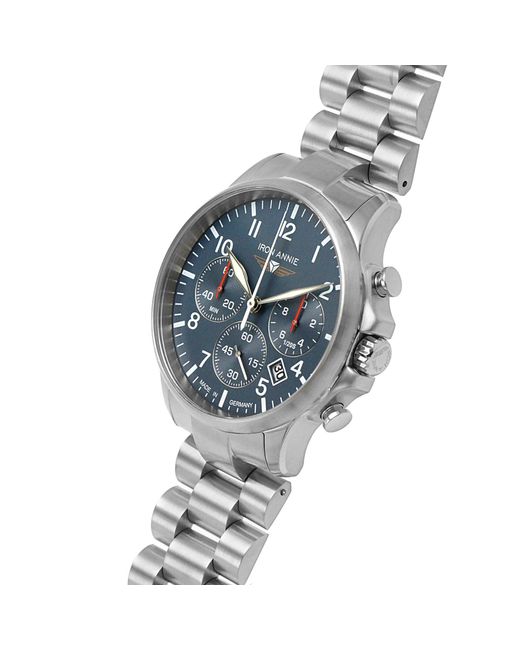 IRON ANNIE Metallic Captains Line Stainless Steel Classic Analogue Watch for men
