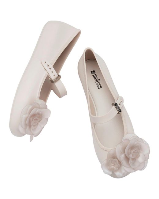 Melissa White Petal Ballet Pumps