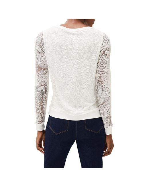 Phase Eight White Sakuro Burnout Top