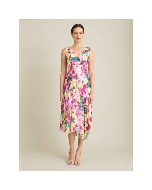 Gina Bacconi Pink India Chiffon Print Dress