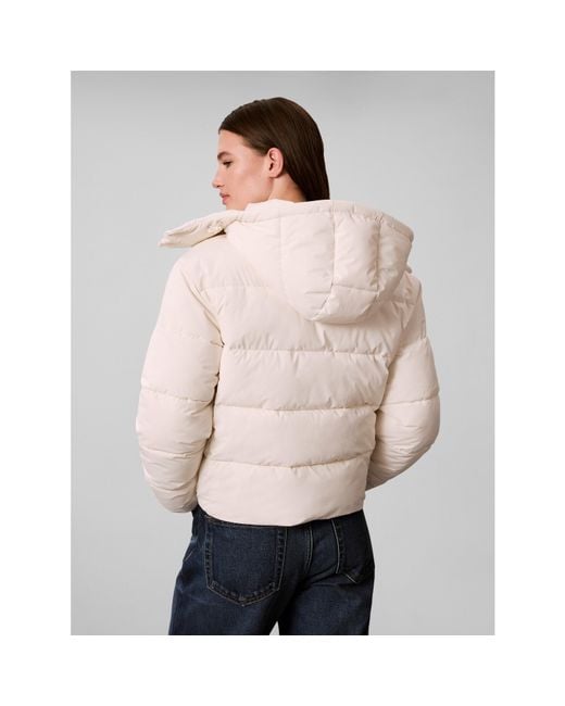 Calvin Klein White Essential Water Resistant Rds-Certified Down Short Puffer Jacket
