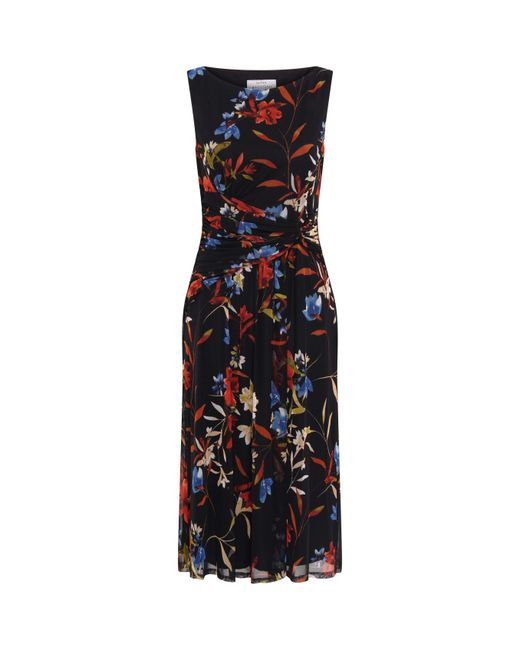 Gina Bacconi Black Sleeveless Floral Dress