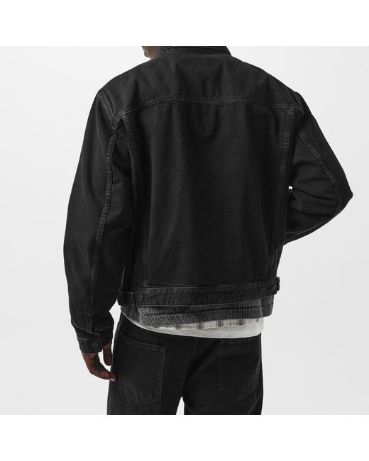 DSquared² Black Logo Patch Denim Jacket for men