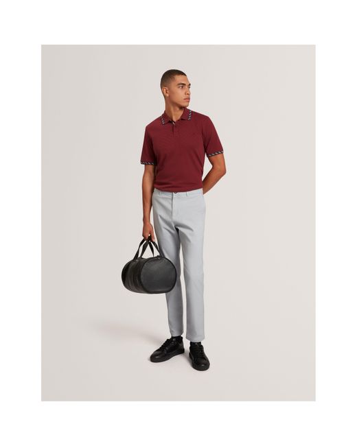 Ted Baker White Slim Fit Chinos for men